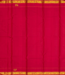 Blue Handloom Korvai Kanchipuram Silk Saree With Contrast Temple Border-KA13134