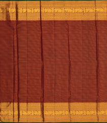 Black Handloom Kanchipuram Silk Saree With Zari Stripes & Buttas-KA12675