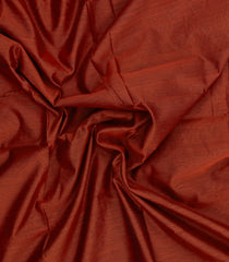 Rust Handloom Maheswari Silk Cotton Saree With Zari Border-SC4839