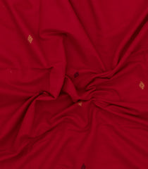 Red Handloom Bengal Cotton Saree With Buttas-BGG1951