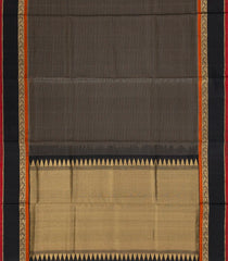 Black Handloom Soft Silk Saree With Stripes -SO4284
