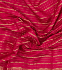 Red Woven Synthetic Dola Silk Saree With Zari Stripes-BL5715