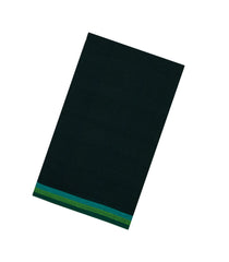 Black Woven Bengal Cotton Saree With Contrast Border-BG1866
