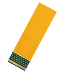 Mustard Woven Mysore Silk Saree With Contrast Zari Border-MS3791