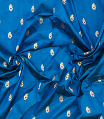 Blue Paithani Silk Saree With Meena Butta & Contrast Pallu-PA1142