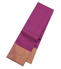 Magenta Handloom Kanchipuram Silk Saree With Zari Checks-KA15817
