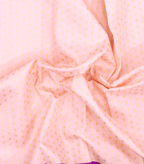 Baby Pink Handloom Korvai Silk Pavadai & Purple Dhavani-PM2086
