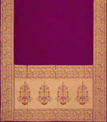 Magenta Woven Art Dupion Saree With Meena Floral Border-BL5924