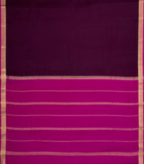 Burugndy Woven Mysore Silk Saree With Contrast Zari Border-MS3794