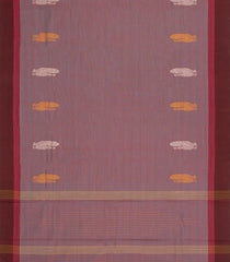 Brown Woven Chettinad Cotton Saree With Buttas-CN1896
