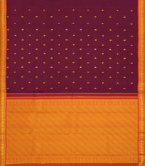 Maroon Handloom Kanchipuram Silk Saree With Zari Buttas -KA13845