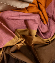 Multicolor Handloom Chanderi Cotton Tissue Saree With Stripes-CC1348