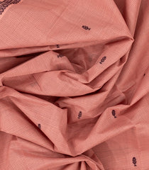 Baby Pink Woven Kadapa Cotton Saree With Stripes & Buttas-KN0659