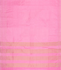 Pink Woven Tussar Silk Saree With Zari Pallu-TU3489