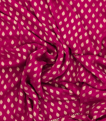 Pink Woven Banarasi Khaddi Georgette Silk Saree With Embroidered Border-BE1959