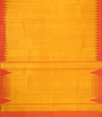 Gold Handloom Kanchipuram Silk Saree With Temple Border-KA16185