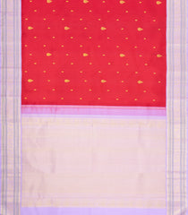 Pink Handloom Korvai Kanchipuram Silk Saree With Zari Buttas-KA16358