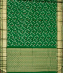 Dark Green Handloom Kanchipuram Silk Saree With Meena Bird Motifs