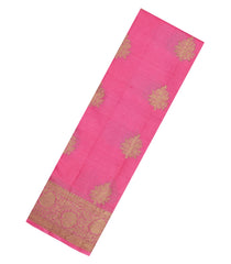 Peach Woven Tussar Silk Saree With Floral Buttas-TU3586