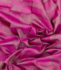 BubbleGum Pink Handloom Kanchipuram Silk Saree With Floral Motifs-KA14092