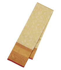 Gold Woven Tissue Silk Saree With Floral Zari Motifs-KA15565