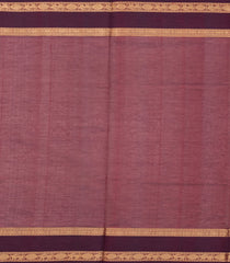 Maroon Handloom Silk Cotton Saree With Checks-SC4202