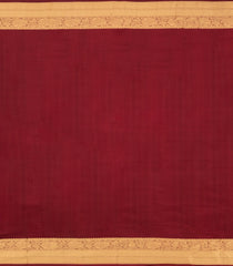 Maroon Handloom Soft Silk Saree With Floral Motifs & Zari Border-SO4396