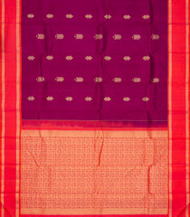 Magenta Handloom Kanchipuram Silk Saree With Zari Buttas-KA12864