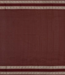 Beige Handloom Kanchi Cotton Saree With Contrast Silk Border-KC1797