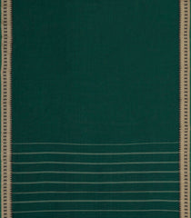 Dark Green Woven Chirala Cotton Saree With Narayanapet Border-CR1450