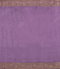Lilac Woven Tussar Silk Saree With Floral Buttas-TU3590