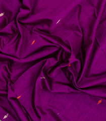 Magenta Handloom Maheswari Silk Cotton Saree With Floral Buttas & Zari Border-SC4868