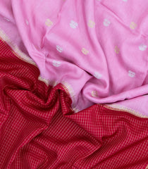 Lavender & Crimson Woven Blended Viscose Half & Half Saree-BL5519