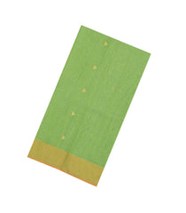 Cardamom Green Handloom Maheswari Silk Cotton Saree With Floral Buttas-SC4911