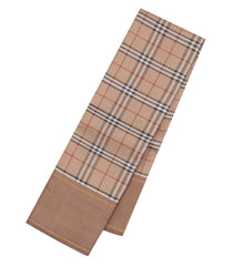 Beige Handloom Kanchipuram Silk Saree With Checks-KA15545