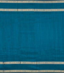 Cyan Handloom Kanchipuram Silk Saree With Checks-KA15106