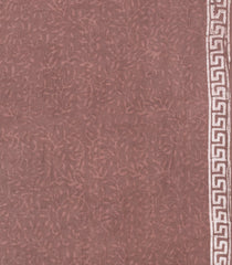 Brown Printed Jaipur Cotton Saree With Floral Motifs-JC1823
