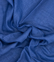 Blue Printed Synthetic Linen Saree With Contrast Pallu-SY0324