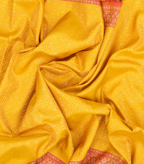 Yellow Handloom Soft Silk Saree With Floral Jaal Motifs-SO4306
