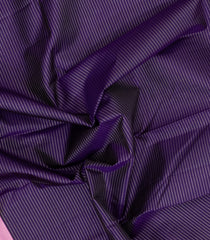 Dark Purple Handloom Korvai Kanchipuram Silk Saree With Zari Stripes-KA15935