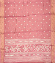 Dusty Pink Woven Art Dola Tissue Saree With Floral Motifs-BL3986