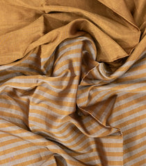 Grey & Gold Handloom Chanderi Half & Half Tissue Cotton Saree-CC1333