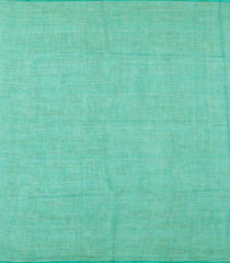 Aquamarine Printed Synthetic Linen Saree With Floral Motifs-SY0130