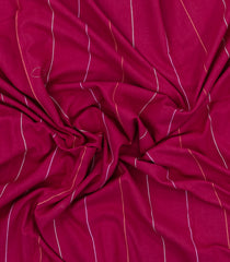 Pink Handloom Chanderi Cotton Saree With Stripes-CC1355