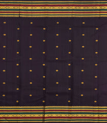 Sandal Handloom Korvai Kanchipuram Silk Saree With Buttas-KA15478