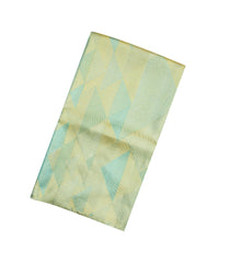 Aquamarine Handloom Kanchipuram Silk Saree With Triangle Motifs-KA12428