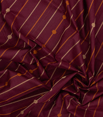 Maroon Handloom Kanchi Cotton Saree With Silk Border-KC1801