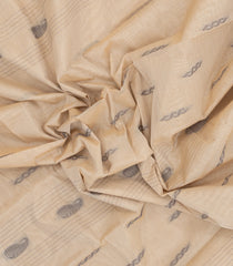 Cream Woven Rasipuram Cotton Sari With Buttas-RA2615