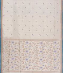 Off White Handloom Uppada Silk Saree With Meena Floral Motifs-UP0357