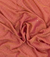 Peach Woven Synthetic Fendy Saree With Stone Tube Work-BL5412